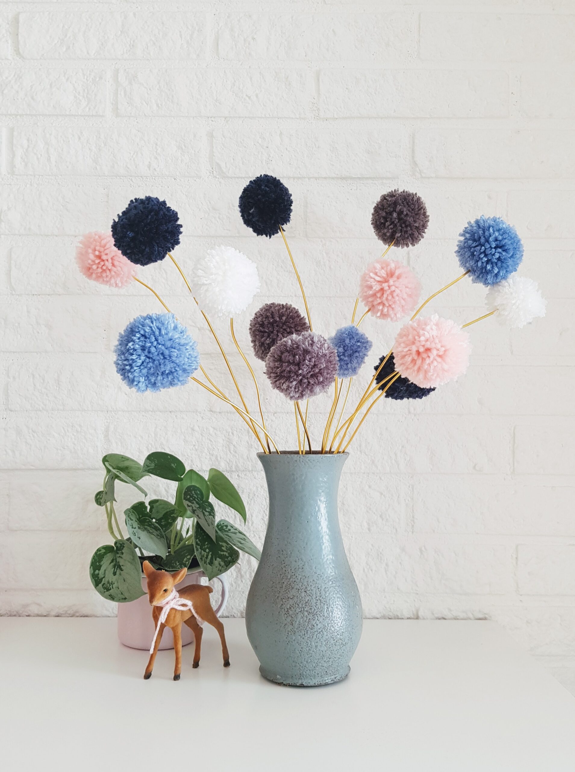 DIY // Pompon bloemen